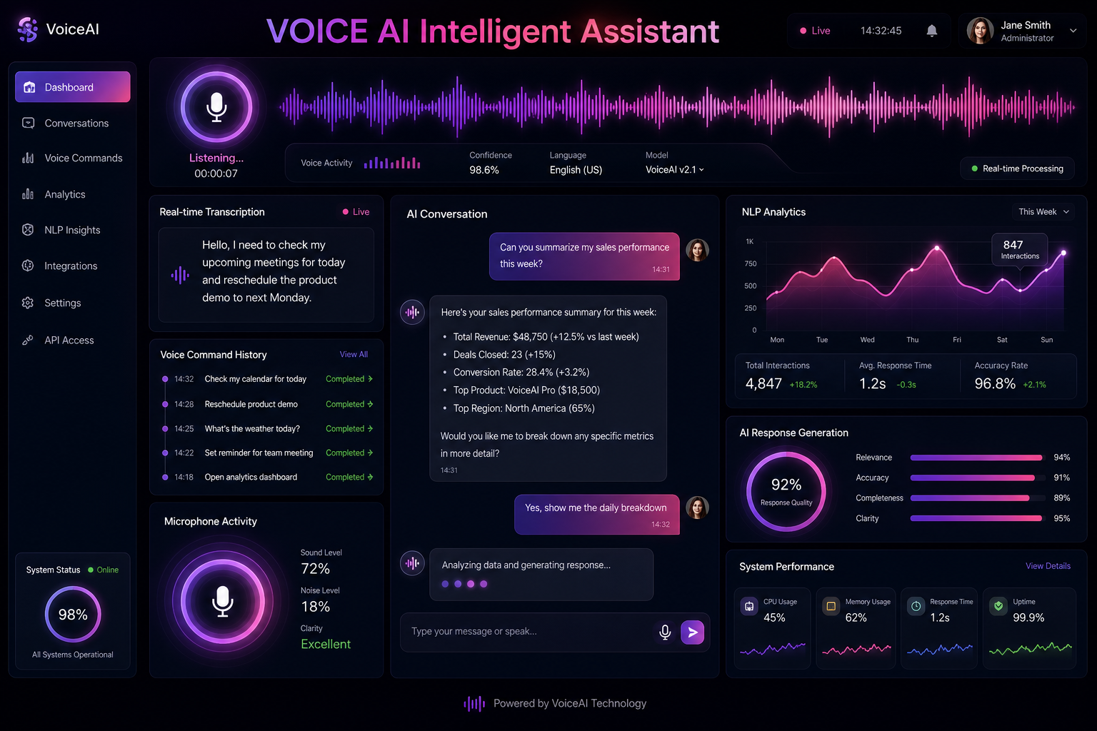 Voice AI Agent preview